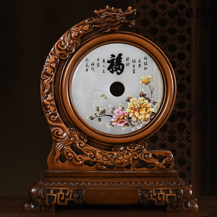 CX new Chinese safety buckle jade ornament living room entrance wine cabinet decoration
