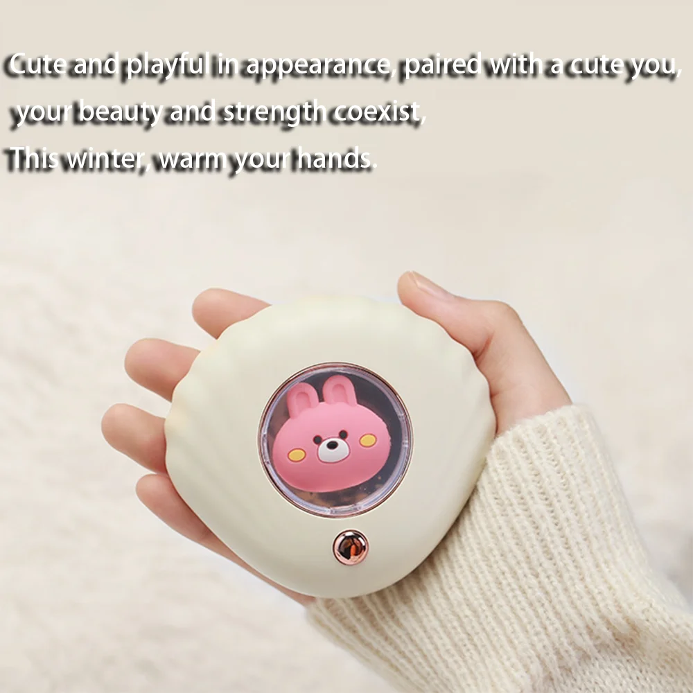 1200mAh Cute Hand Warmer Electric Hands Heater With 2 Levels Heating Portable USB Heater For Winter Travel Golf Skating