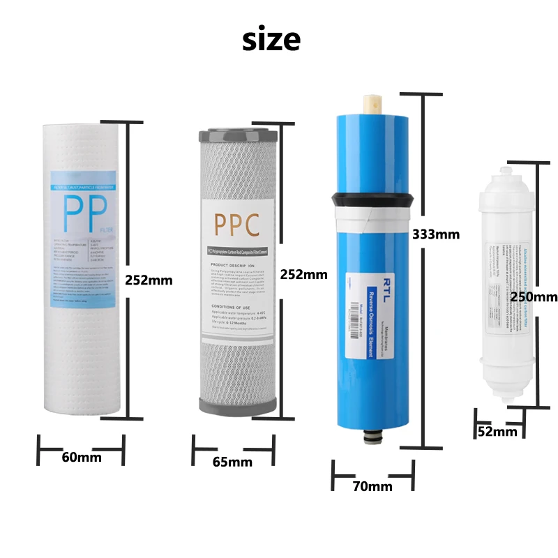 OSWNKW Water Purifier Filter Compatible With RO600GPD Filter Element Replacement