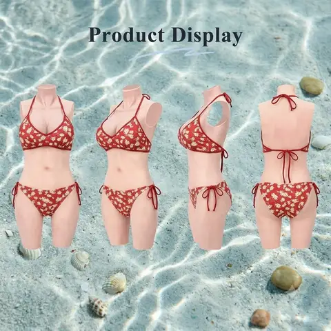 Silicone Crossdressing Bodysuit 50-80kg Crossdressing Bodysuit Cosplay Silicone Bodysuit Crossdress Fake Breast 3-Pointed 88-95cm Length Crossdresser Bodysuit