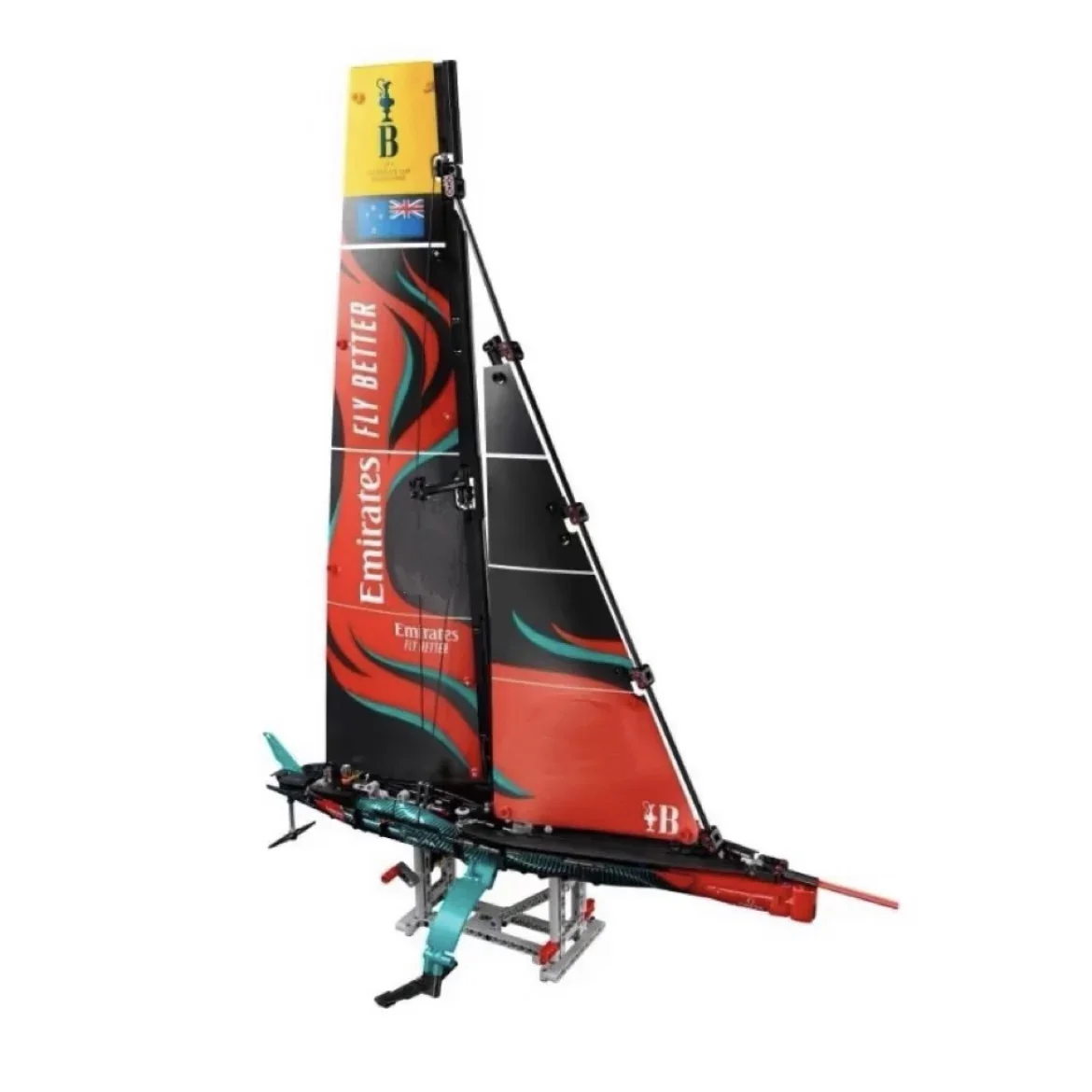 New 42174 Emirates Team New Zealand Ac75 Racing Yacht Building Block Set Sailing Boat Ship Model Bricks Toys For Kids Gifts