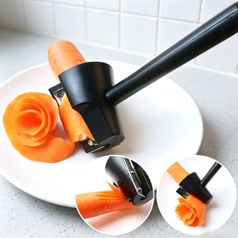 1PC Hot Sale Spiral Cutter Carrot Radish Potato Slicer Fruits Peeler Carving Flower Device Kitchen Vegetable Cutter Slicer Tools