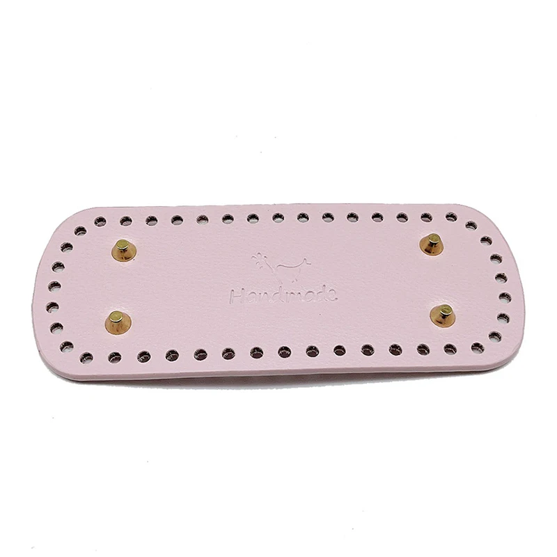 20*8cm Long Bottom for Knitted Bag PU leather Bag Base Handmade Bottom With Holes Diy Crochet Bag Bottom accessories