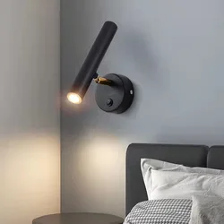 Modern LED Wall Lamp Rotatable Gold White Metal Warm Bedroom Reading Living Room Lighting Fixtures