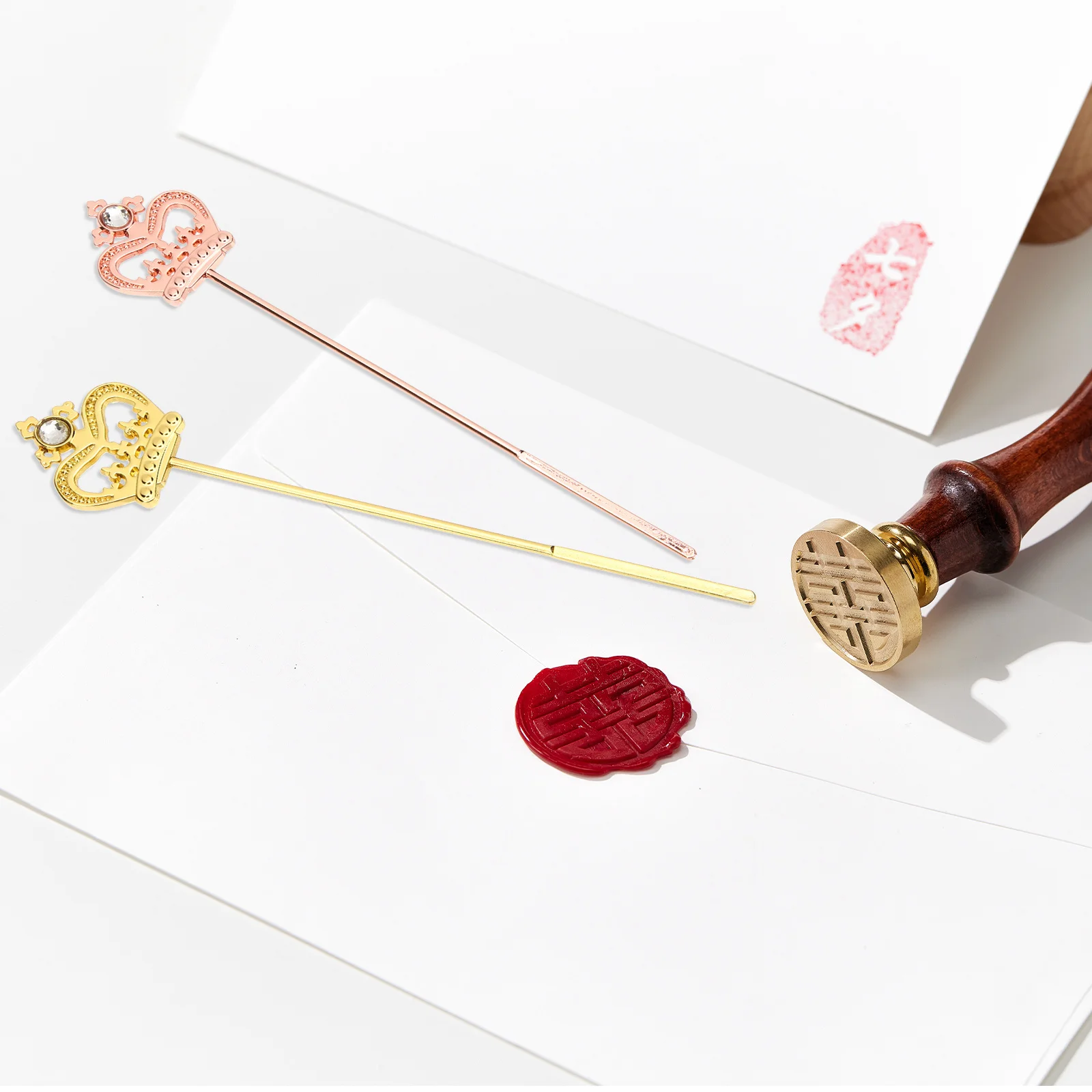 

2Pcs Sealing Wax Stirring Sticks Wax Seal Mixing Rods Stainless Steel Durable Safe Practical Long Lasting for DIY