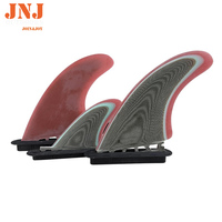 JNJ-FUTURE Fiberglass CNC Surfboard Thruster Fins 2+1 Size 5.51\
