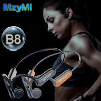 MZYMI B8 Real Bone Conduction Earphone Type-C Wireless Bluetooth Headphone Waterproof Sport Headset for Workouts Running Driving