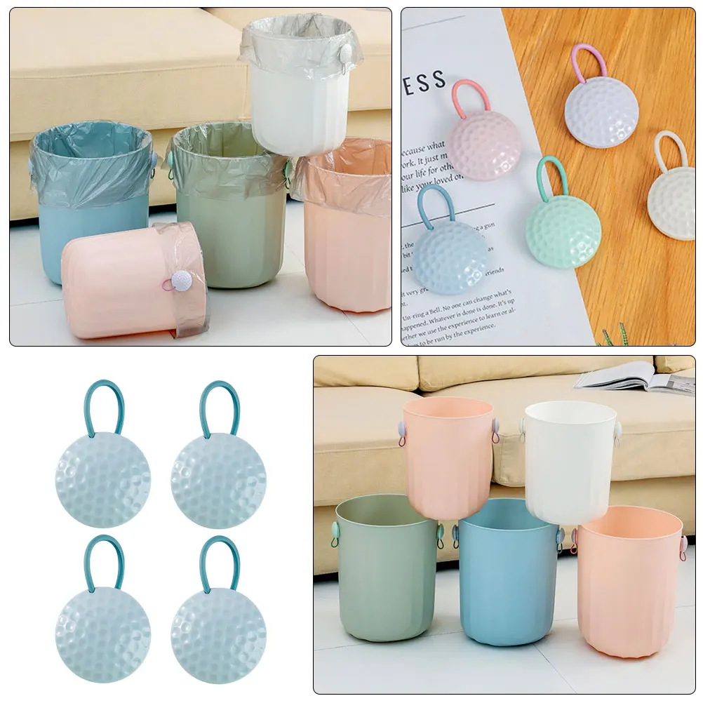 

4pcs Magnetic Trash Bag Clips Strong Hold Garbage Bag Fixators Easy Use Lanyard Buckle Band Kitchen Cabinet Organizer