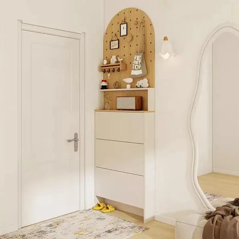 

Fashion Entryway Shoe Rack Wood Dust Proof Cabinet Modern Organizer Vintage Shoe Rack Storage Hallway Gabinete Home Furniture