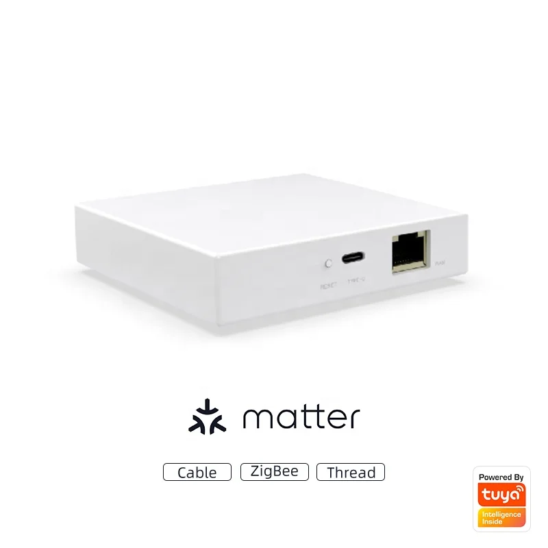 Matter Smart Home Gateway Tuya Cable Zigbee Thread Protocol Hub Bridge Support Alexa Google Home Homeekit
