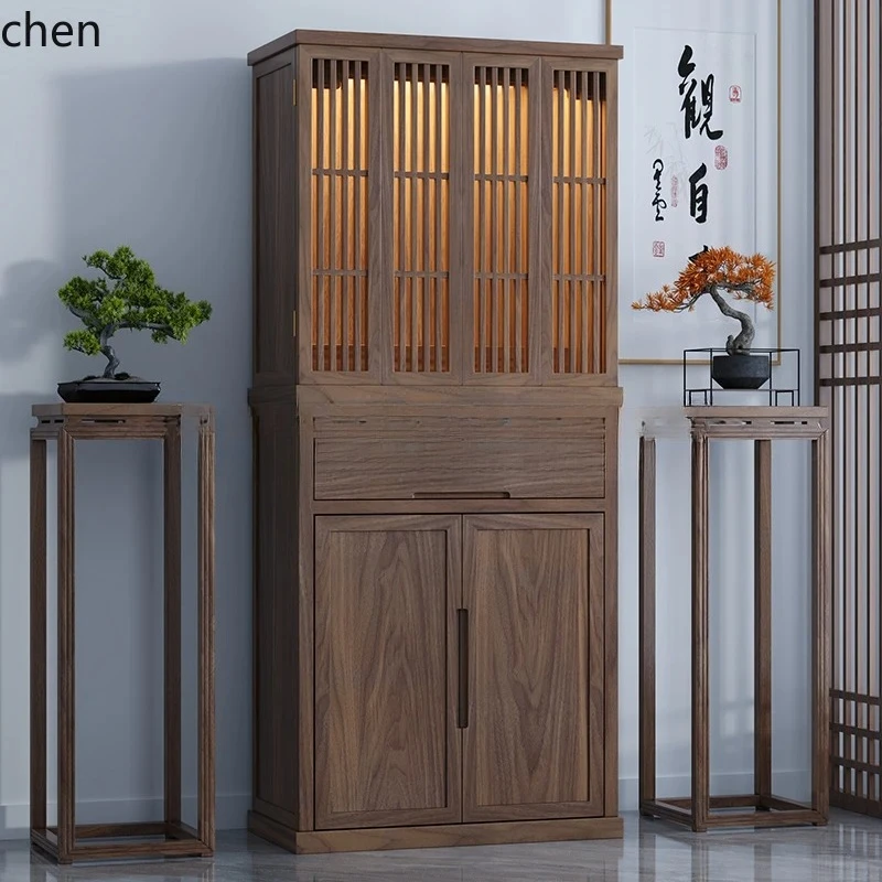 X5-29   New Chinese-style Buddhist niche vertical cabinet Buddhist cabinet household shrine God of Wealth worship table