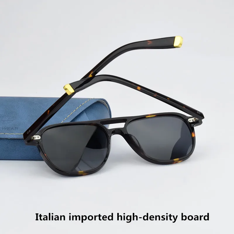 Occhiali da sole polarizzati vintage di marca uomo donna BJORN-1 occhiali da sole rotondi retrò UV400 occhiali da sole firmati in acetato maschile