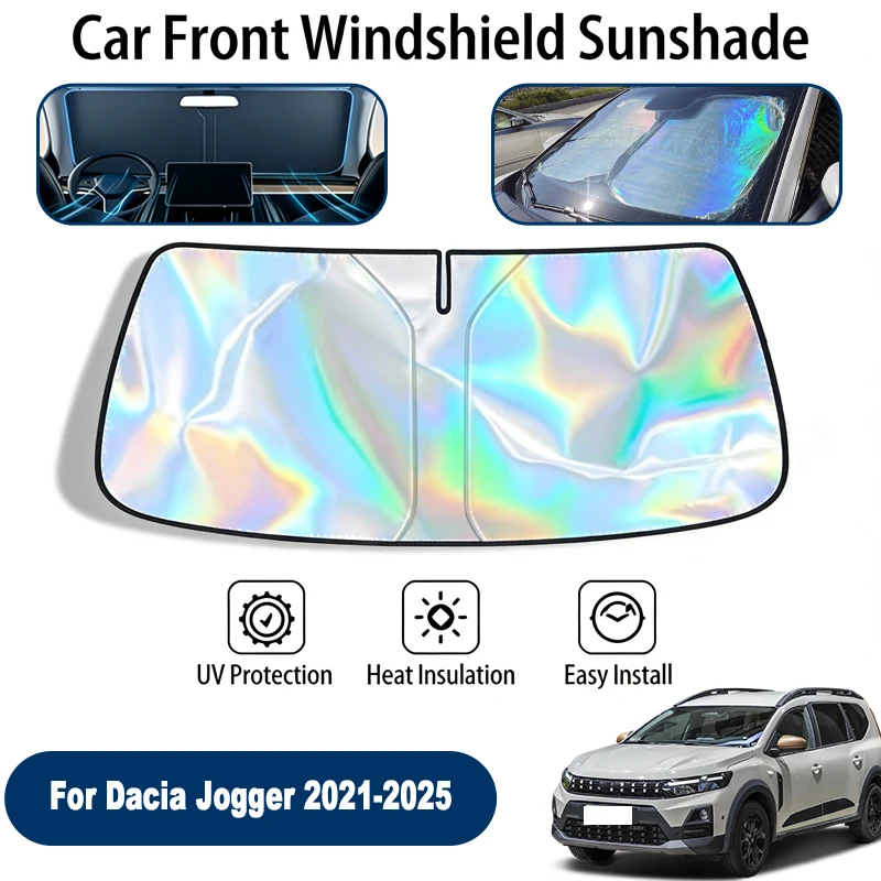 

Солнцезащитный экран на лобовое стекло для Dacia Jogger 2021-2025, складной, УФ-отражающий, защитный чехол для переднего окна, аксессуары