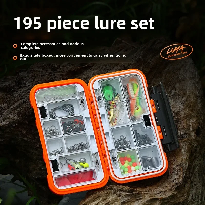 

195 pieces of Luya Set storage box fishing hook and bait accessories