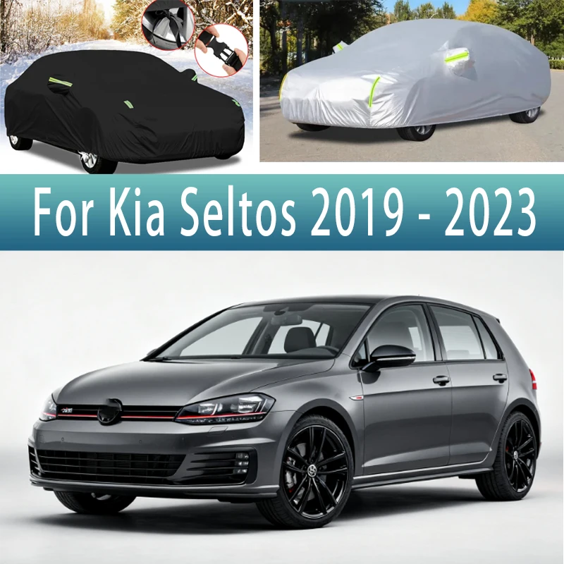 

For Kia Seltos 2019-2023 Outdoor Protection Full Car Covers Snow Cover Sunshade Waterproof Dustproof Exterior Car accessories