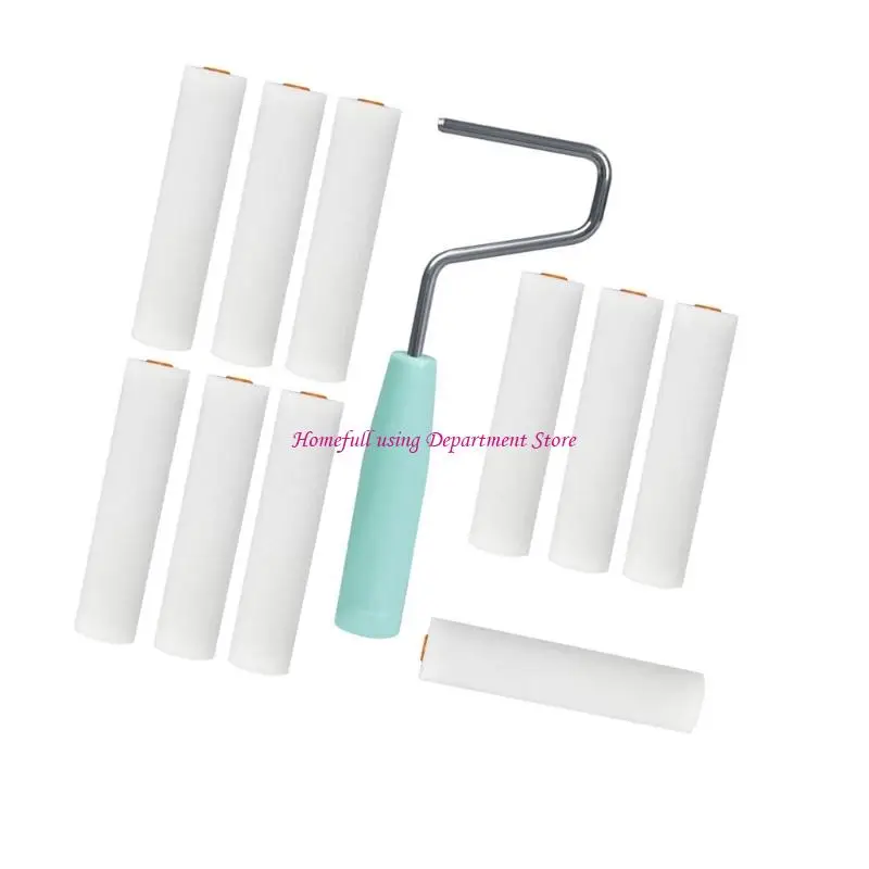  Sponge Roller Cleaning Tool 10 Brushes Thumb Grip Included Home Essential