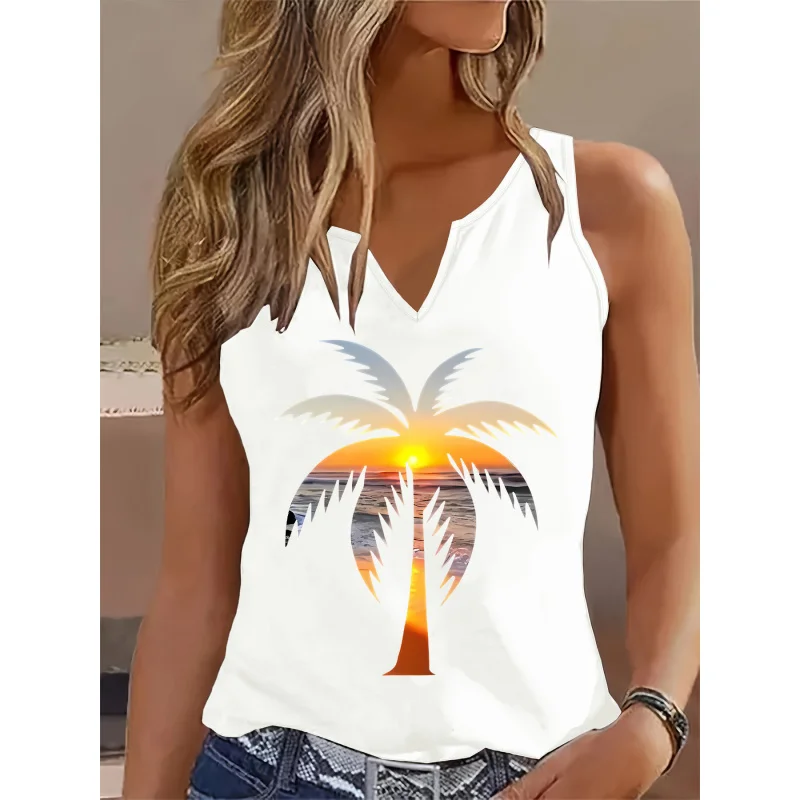 5.17 Women'S Fashion Top, with Print Design, Versatile Cool Spring And Summer Top Women