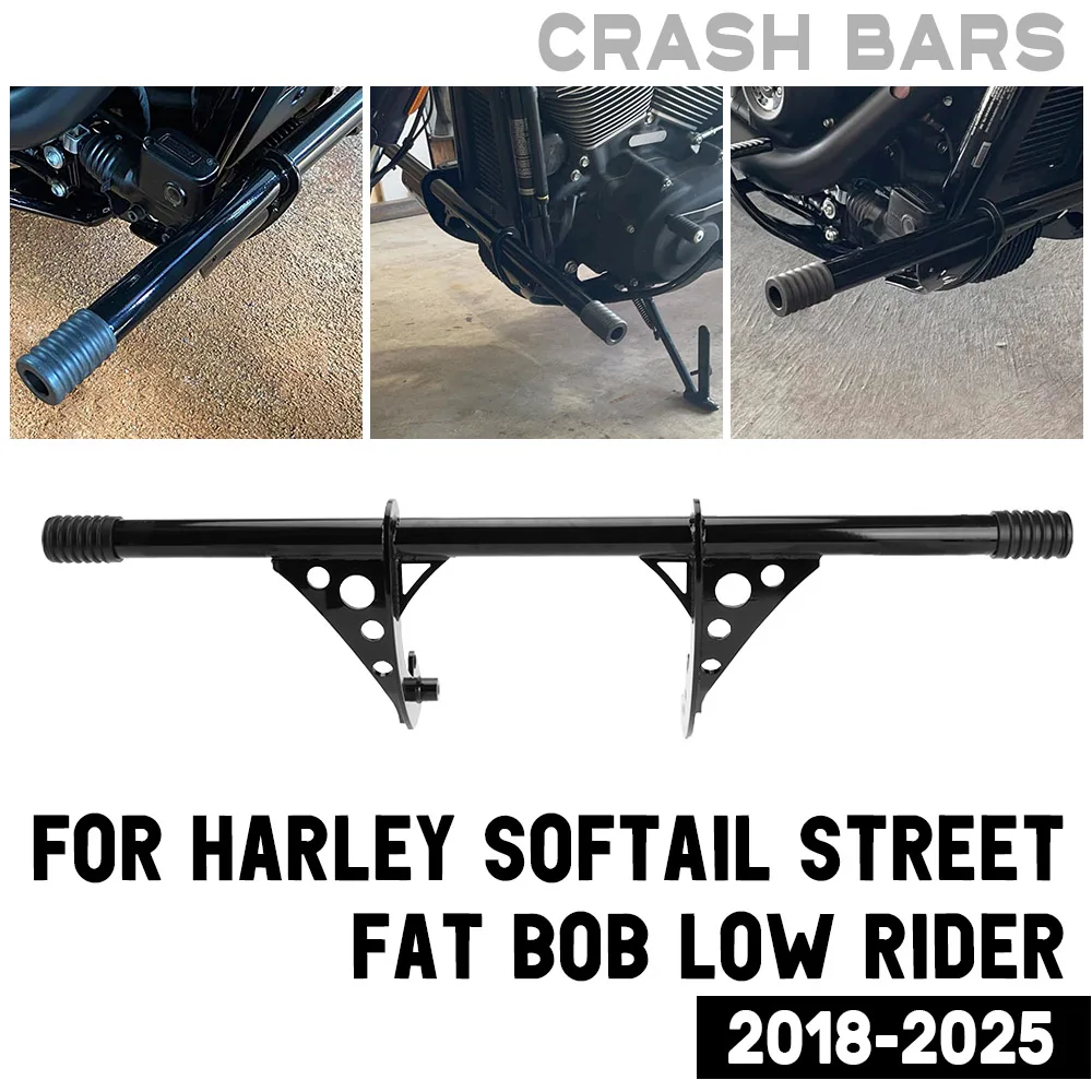 

Highway Front Crash Bar Motorcycle Engine Guard Falling Protection For HARLEY Softail Street Bob Low Rider Fat Bob FXST 18-up