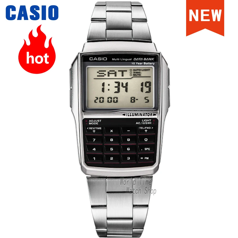 Casio-reloj de cuarzo deportivo digital para hombre, accesorio masculino de pulsera resistente al agua hasta 50m con pantalla LED, estilo Retro,