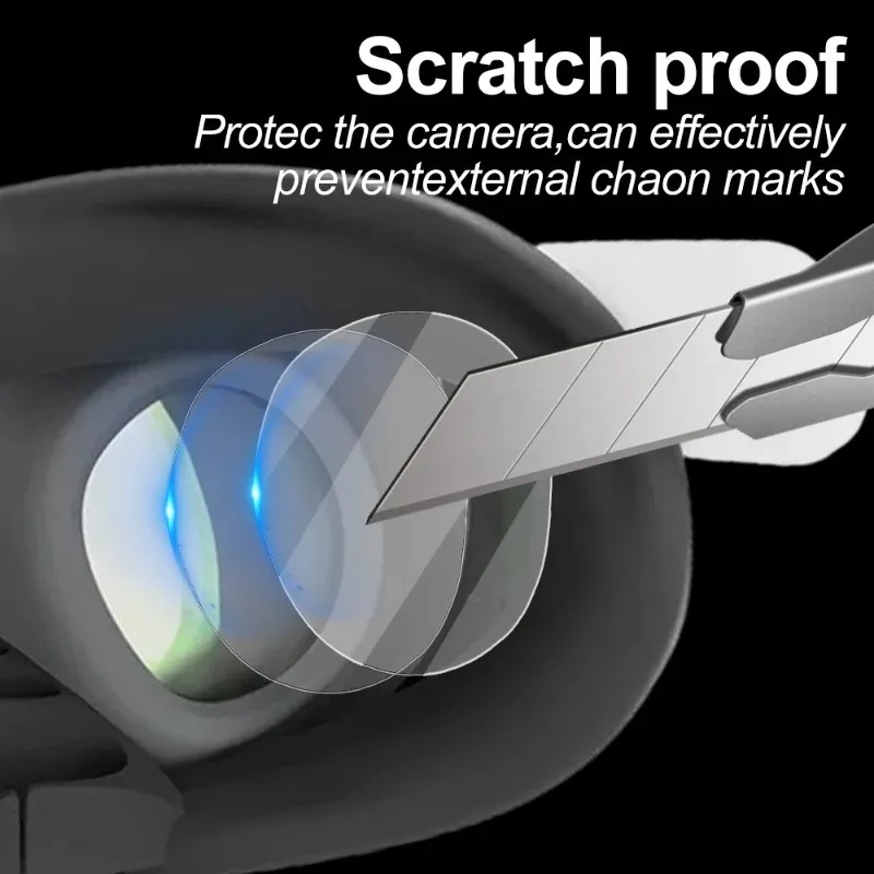 Tempered Glass Lens Films for Meta Quest 3 TPU Protective Hydrogel Film VR Headset Full Cover Screen Protector for Meta Quest 3