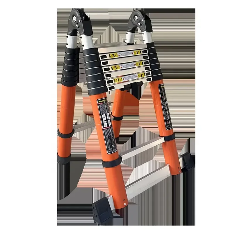 Anti Rust Aluminum Alloy Collapsible Telescopic Ladder 1.5-4m 150KG Load Bearing for Household Outdoor Industrial Use