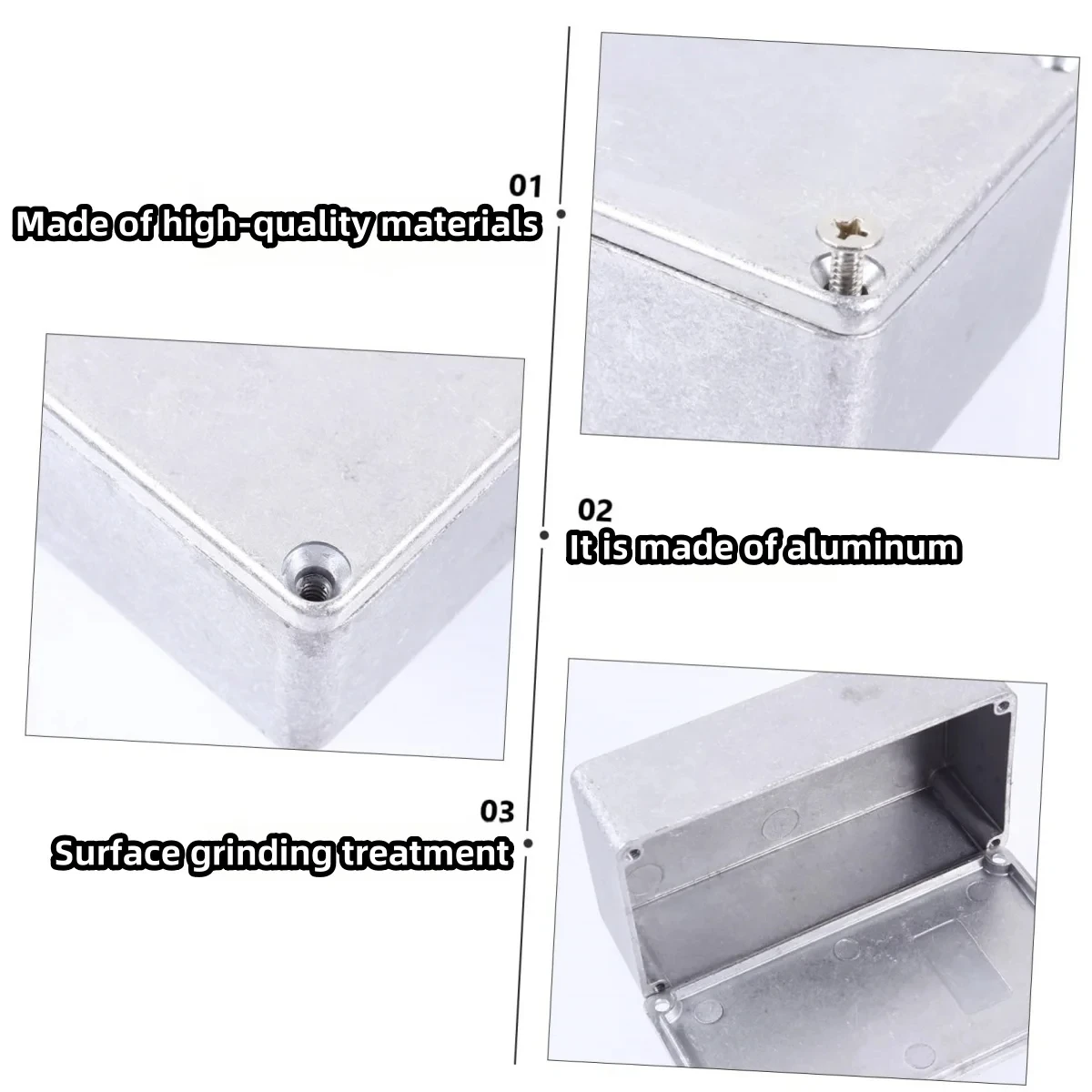 3 قطعة صندوق ستومب من الألومنيوم لدواسة تأثيرات الجيتار ذاتية الصنع - 12 مقاسًا (1590A/B/BB/C/D/DD/G/LB/XX/BB2/125B/1032L)