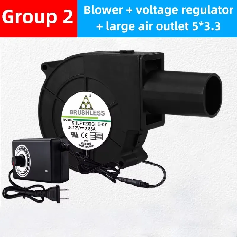 DC 12 V 2.85A Mini Blower Brandhout BBQ Kachel Verstelbare Snelheid Groot Luchtvolume Turbo Fan 5500R/Min Afval olie Kachel Houtkachel