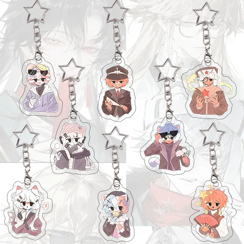 

Countryhumans Acrylic Keychain Personific Bag Decor Exquisite Student Anime Cartoon Pendant Collection Birthday Gift