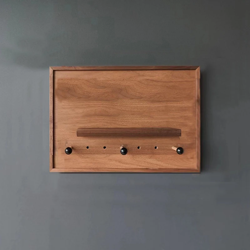Walnut Media Box Cover Decorative WiFi Panel for Electrical Meter & Weak Current Box Modern Wall Organizer Home Decor Solution
