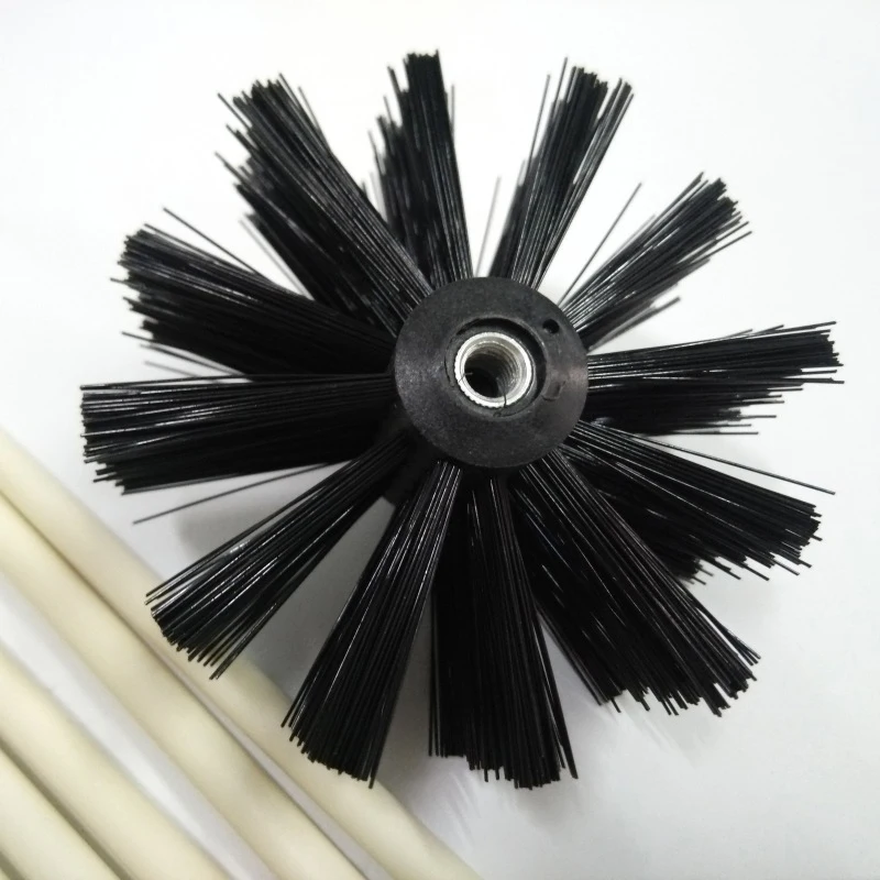 Accessories Cleaning Brush Head Black Chimney Dryer Home Household Indoor Pipeline Replacement Useful Practical