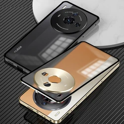 Metal Phone Case Elastic lock buckle For Nubia Z50S Pro z60 Z70 Ultra Single sided Matte Clear Back Lens Protection Cover cases