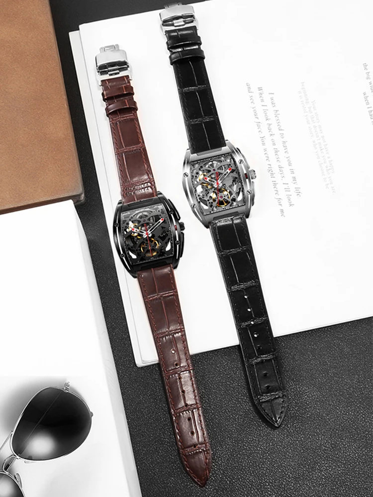 Genuine Leather  Watchband for CK Tissot Omega Rolex Tudor Casio Men's Watch Black Red Blue Watch Strap 18mm 20mm 22mm