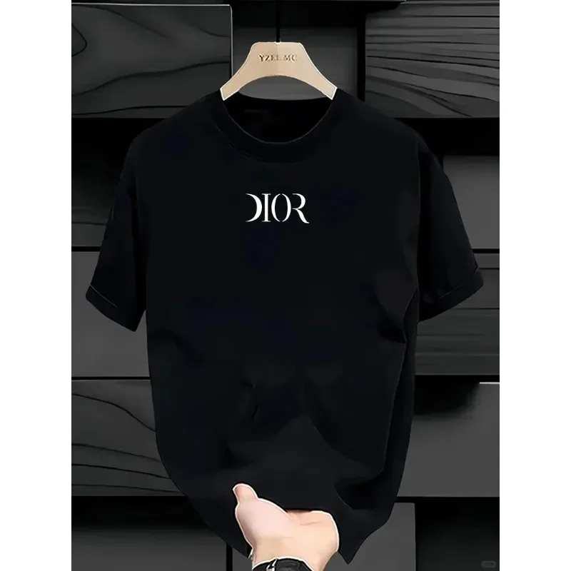 The latest classic printed loose-fitting short-sleeved T-shirt is a high-quality garment suitable for both men and women.