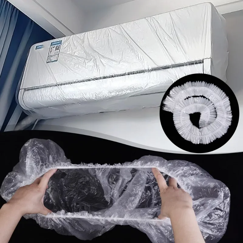 1-10PCS Disposable Air Conditioning Dust Cover Household PE Transparent Air Conditioner Protection Cover Universal Dust Covers