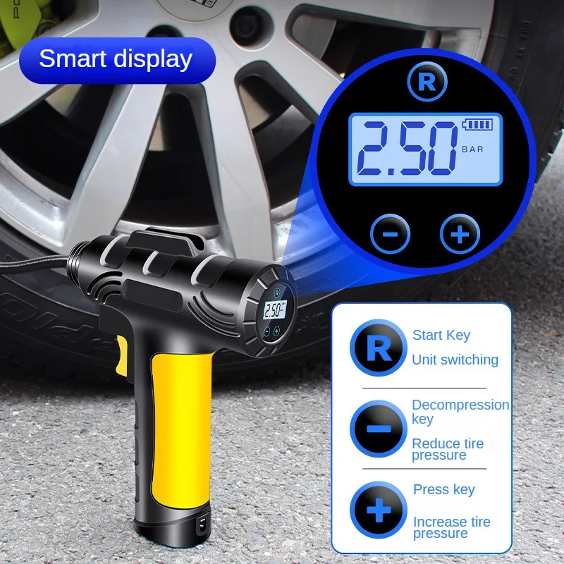 Wireless Inflation Pump For Bike Tire Full Pump Portable Electric 12v Car Wheels Compressor Digital Battery Tire Calibration