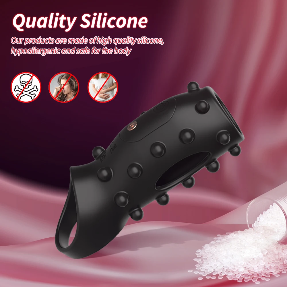 يمكن ارتداؤها كم للقضيب خاتم الديك هزاز الجنس لعب للبالغين تهتز خواتم القضيب تأخير المدرب محفز الرجال ألعاب مثيرة #6