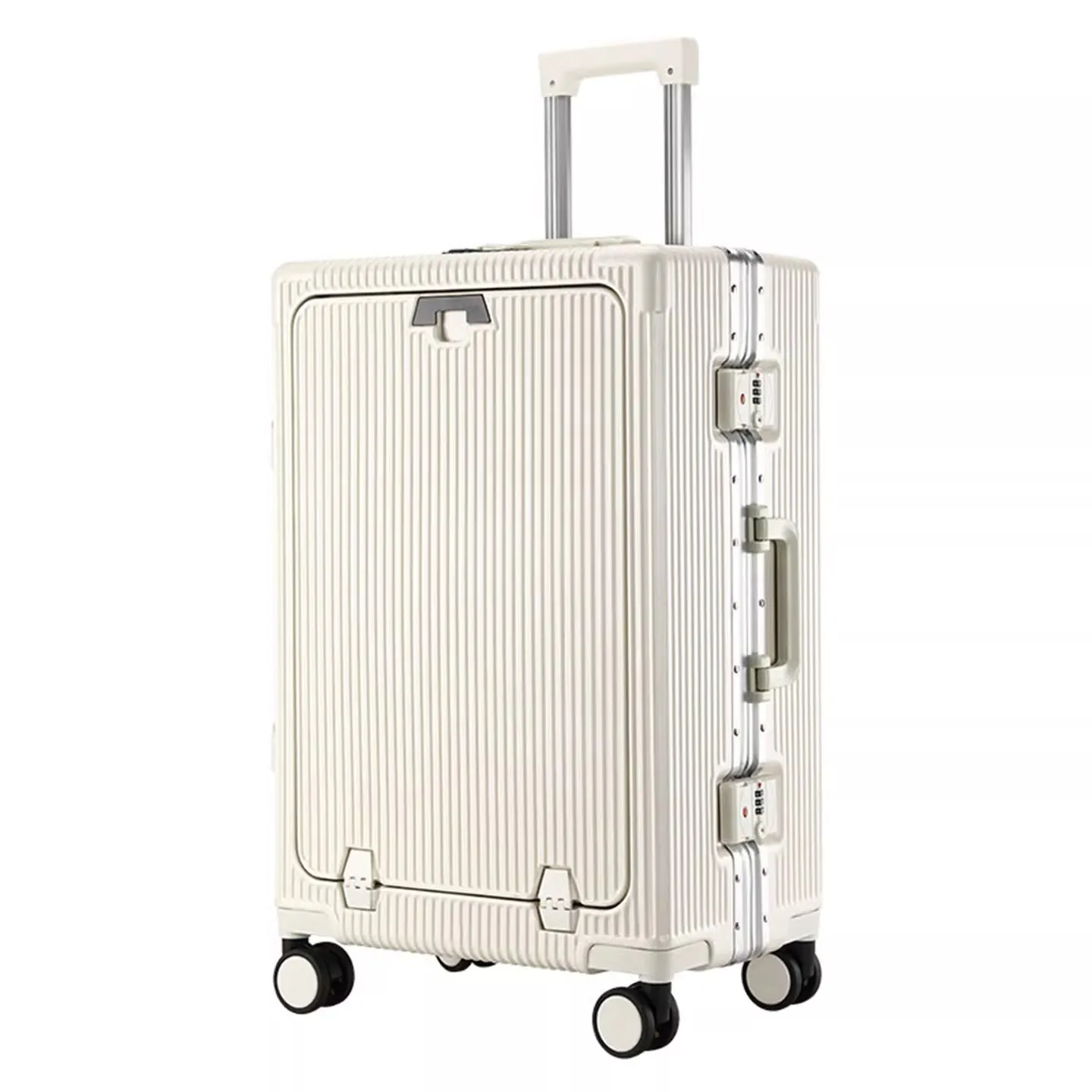High-End Lightweight Lage Bag Multi-Function USB Front Opening Travel Suitcase with Pull Rod And Password Boarding Box