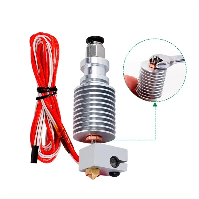 1pcs 3D Printer Heat Break E3D V6 Voron Hex Titanium Alloy Copper Throat M7 Thread High Temp Wear Resistant Hotend Nozzle Part