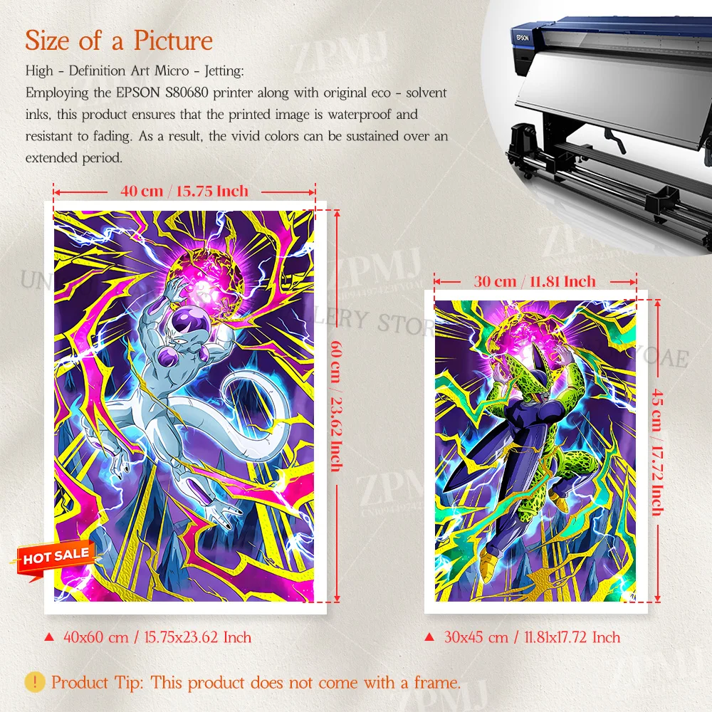 Pintura en lienzo de Dragon Ball, imágenes de decoración del hogar de Super Vegetto, figuras de Anime, póster impreso para pared de salón, ilustraciones sin marco