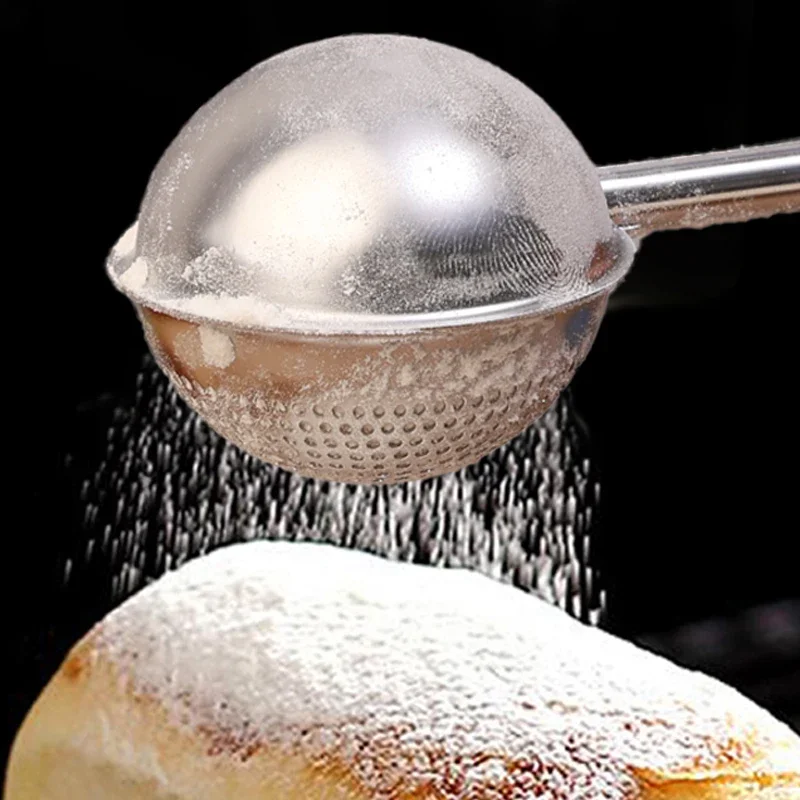 Stainless Steel Flour Sifter For Baking Multi-purpose Powder Sugar Shaker Fine Mesh Flour Sifter Sieve Household Kitchen Gadgets