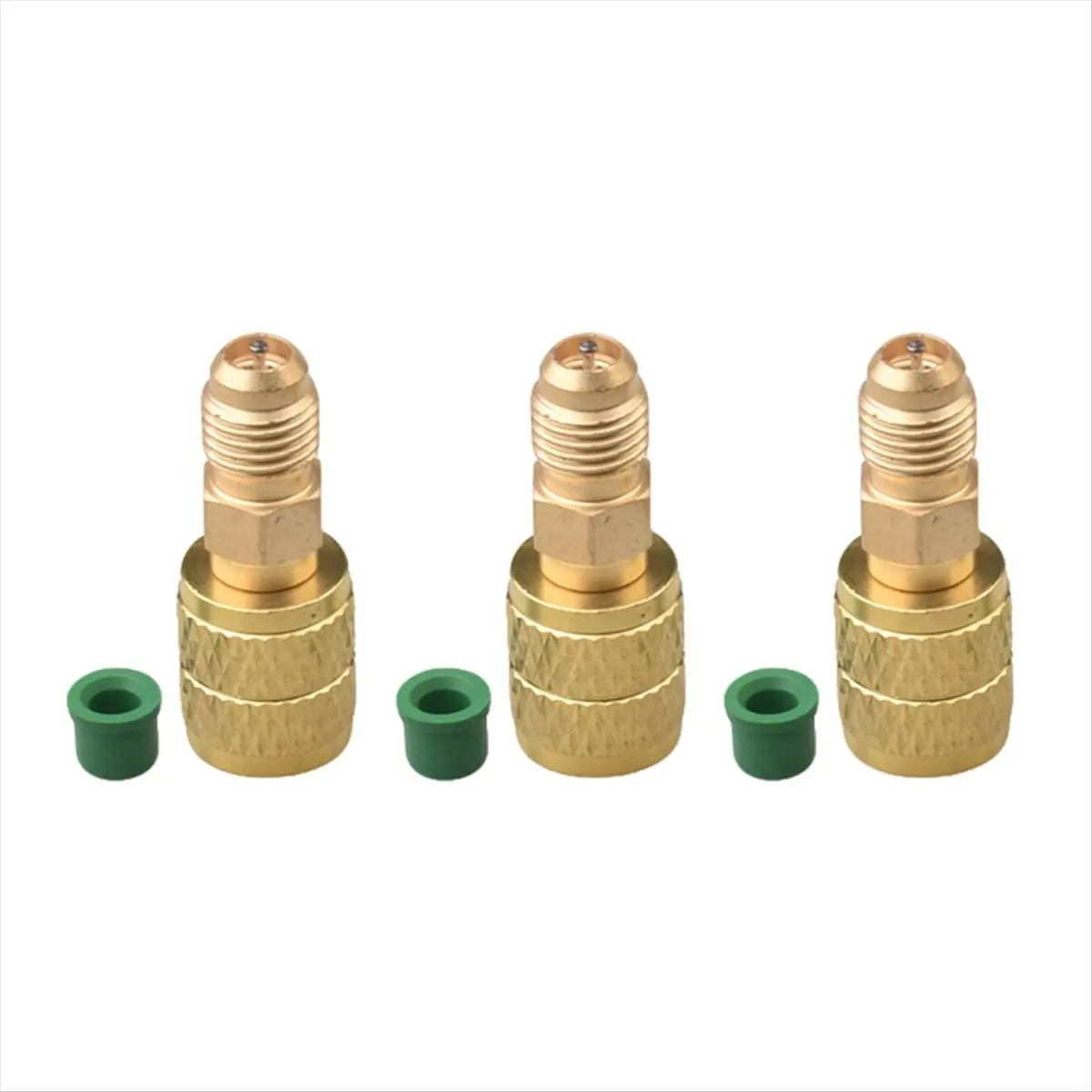 ~！【Best Seller】R32 R454B Refrigerant Brass Adapter,1/4inch Female to 1/4 Inch Male Reverse Thread,for R32 R454B Refrigerant Tan