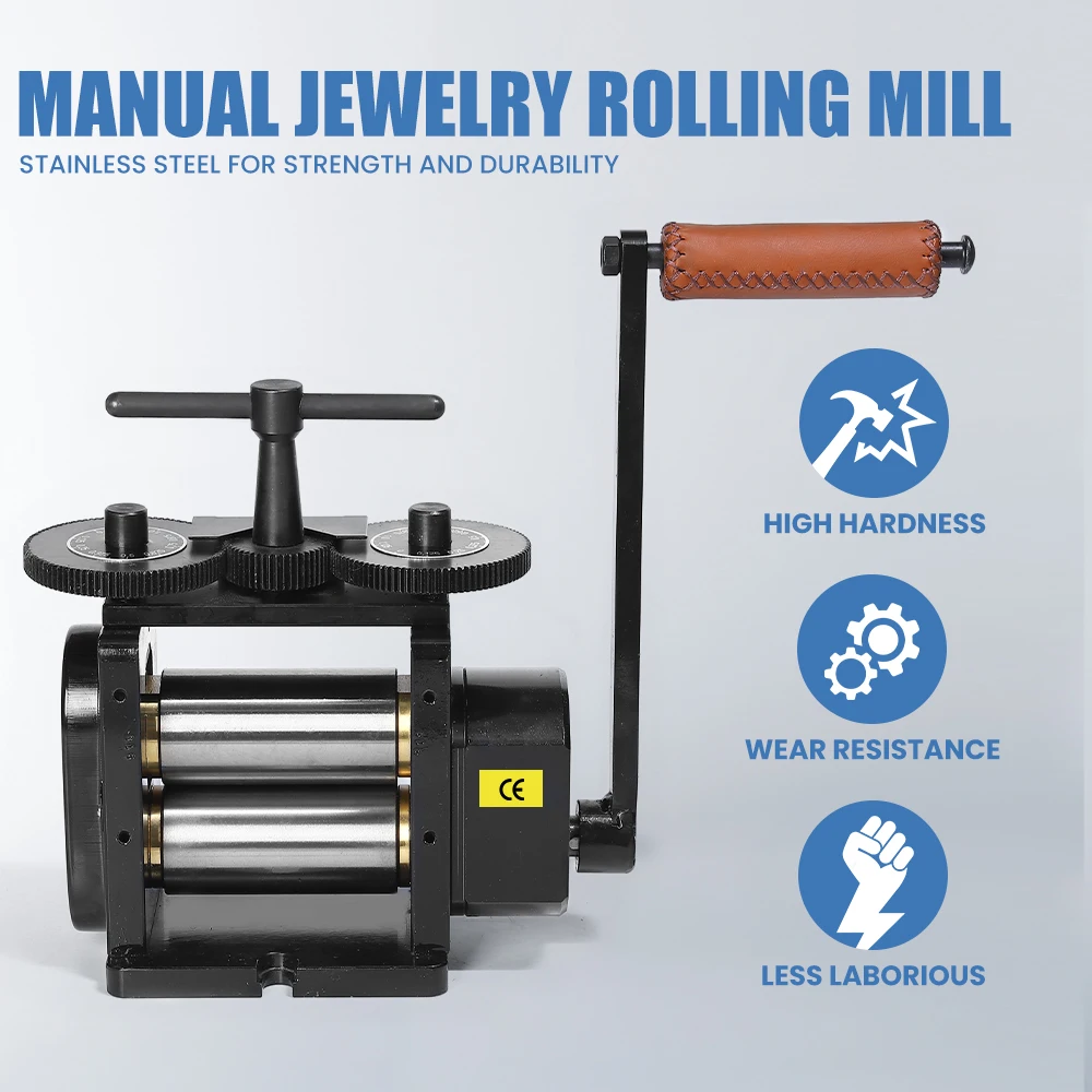 Rolling Mill Jewelry Tool for Metal Sheet Profiles Gear Ratio Goldsmith Designer Professional LA-RM01B