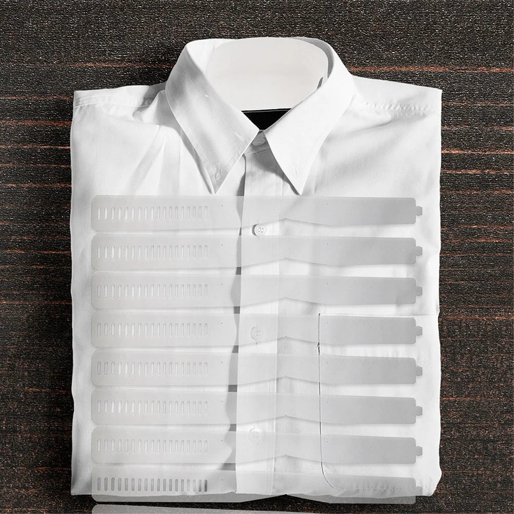 50Pcs Shirt Collar Fixing Strips Durable PVC Adjustable Practical Collar Support Plastic Strips Shirt Fixer Supplies