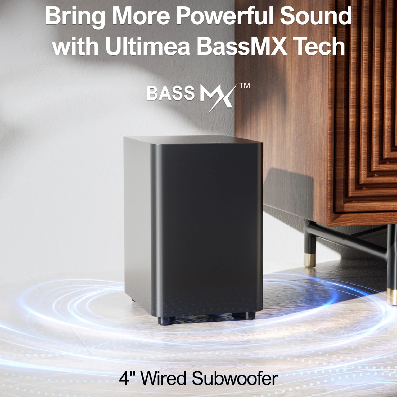 ULTIMEA 5.1ch Soundbar مع مضخم صوت ومكبرات صوت محيطية، نظام مسرح منزلي محيطي افتراضي 250 وات للتلفزيون والتحكم في التطبيق #4