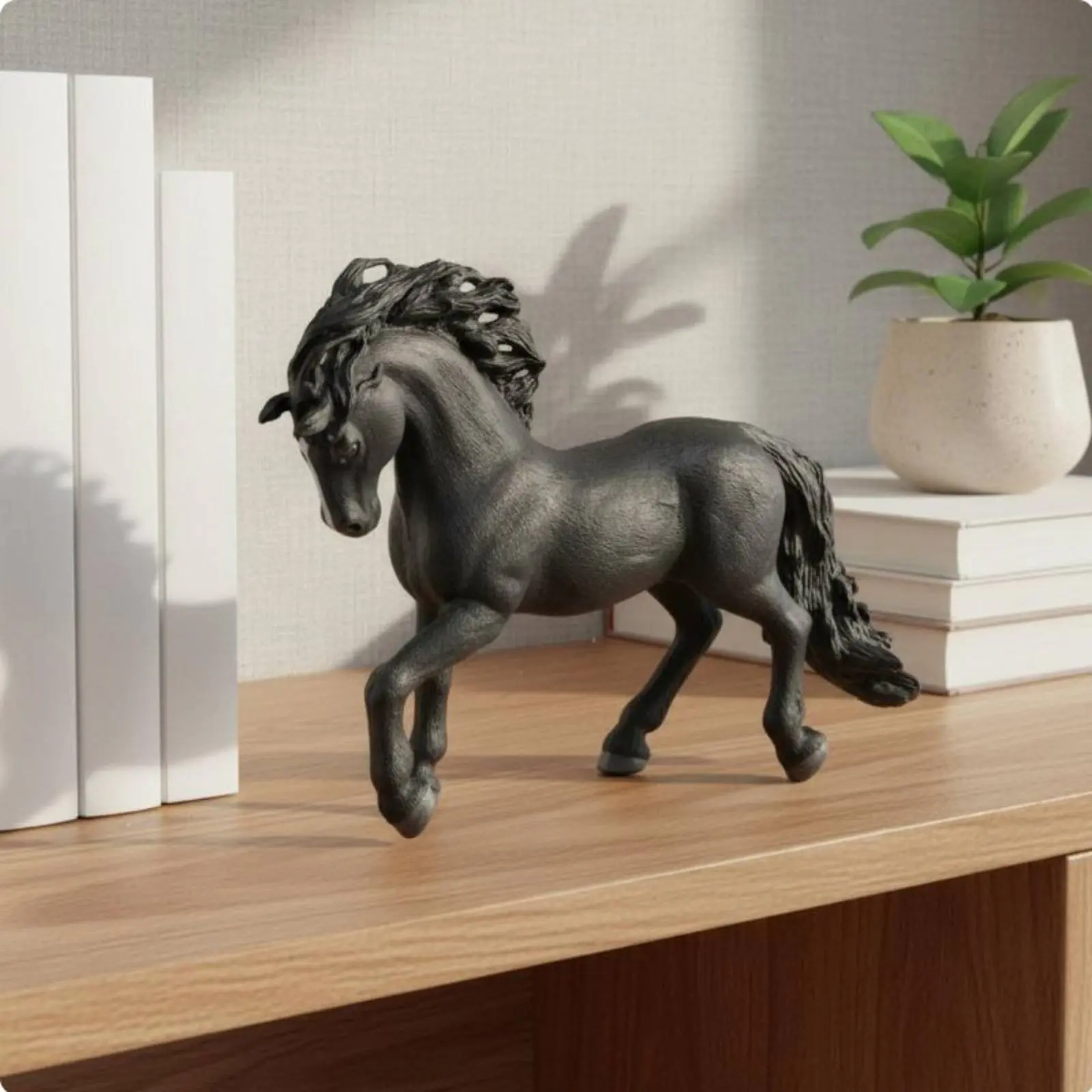 Modellino di Cavallo Realistico, Set di Statuette di Cavalli con Base Robusta, Decorazioni per Torte per Collezionisti, Uso Educativo