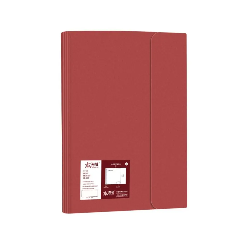 Carpeta de archivos A3 de hojas sueltas estilo INS, libreta de datos de papelería transparente para estudiantes, bolsa de archivo desmontable para estudiantes