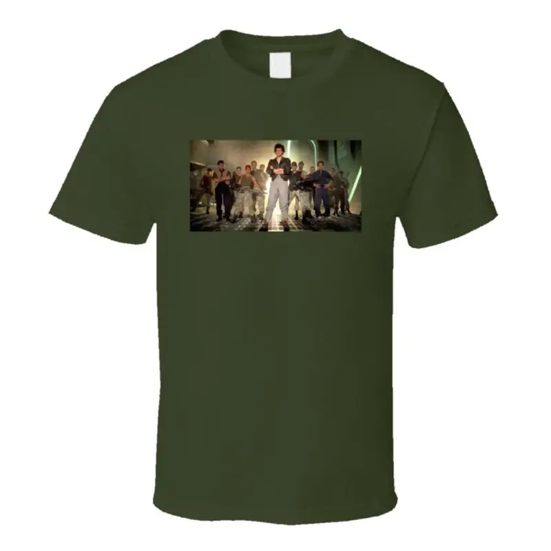 Футболка с фанатом фильма Aliens Uss Sulaco Crew Retro 1986 года Футболка с фанатом фильма Aliens Uss Sulaco Crew Retro 1986 года