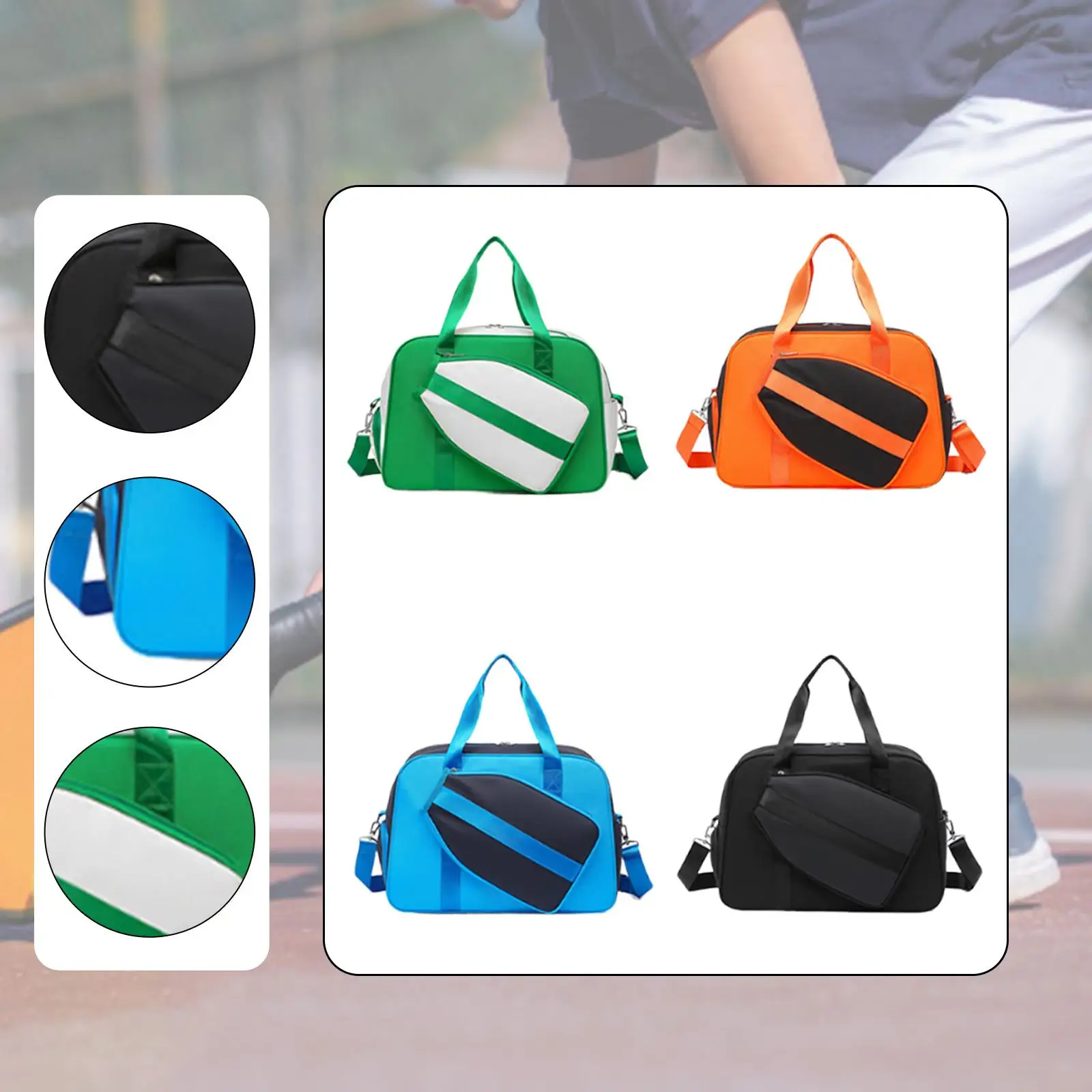 Torba na akcesoria do pickleballa z wodoodpornymi cechami i paskiem na ramię