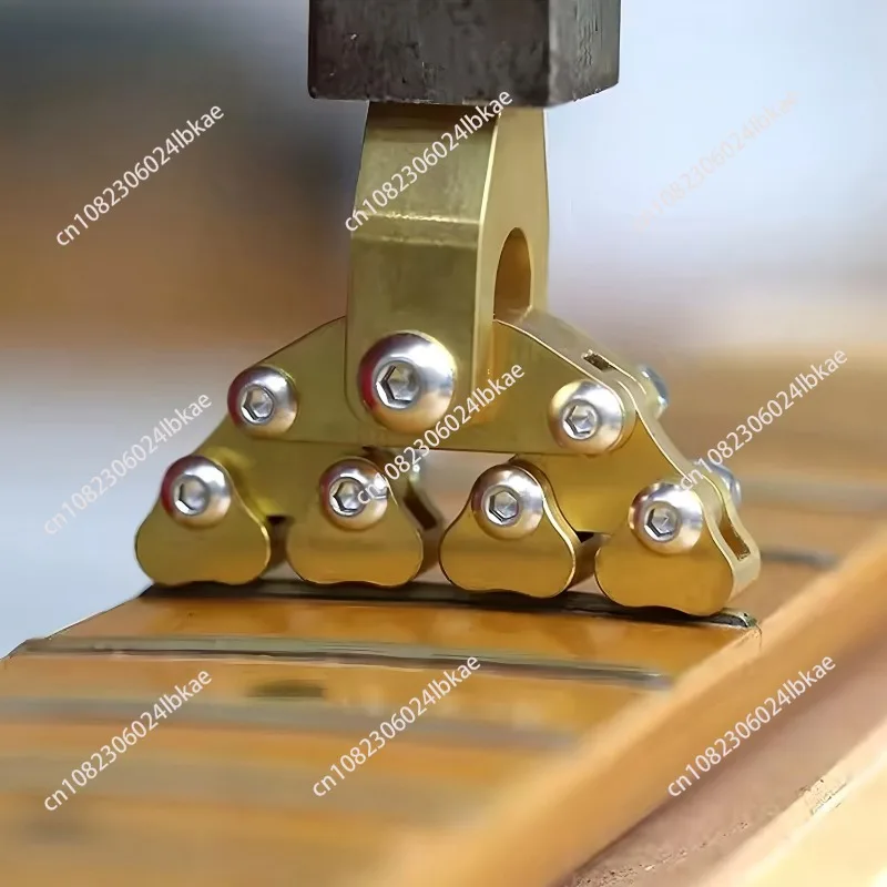 

Guitar wire installation indenter, adaptive to various fretboard radii variable radian, guitar wire installation tool
