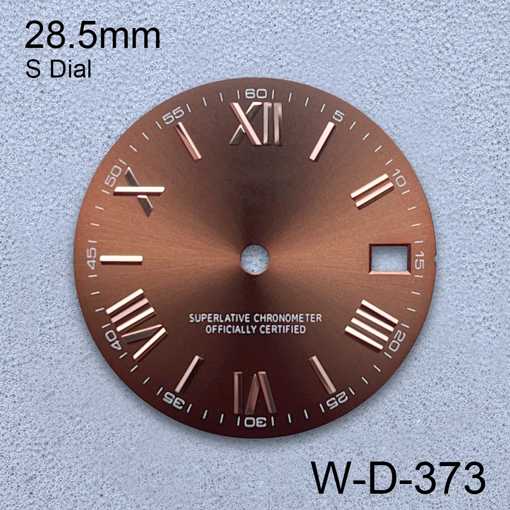 28.5mm Rome Sunburst S Dial Fit NH35/NH36/4R/7S Japanese Automatic Movement High Quality Watch Modification Accessories